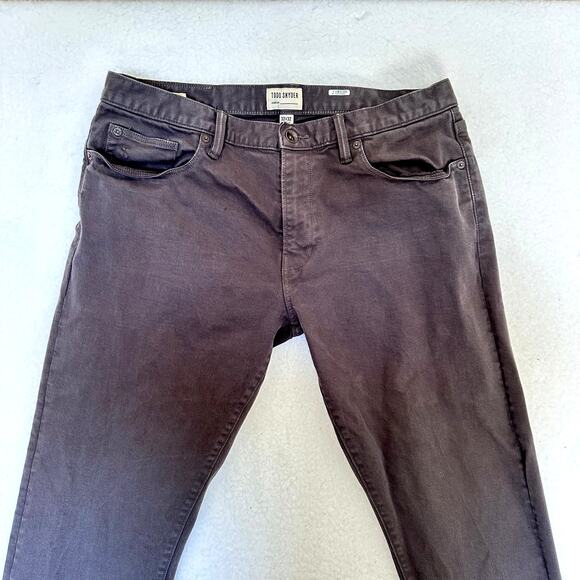 Todd Snyder Jeans Mens Size 34x31 (Actual) Dark Gray Slim Fit 5-Pocket Stretch - Picture 7 of 10